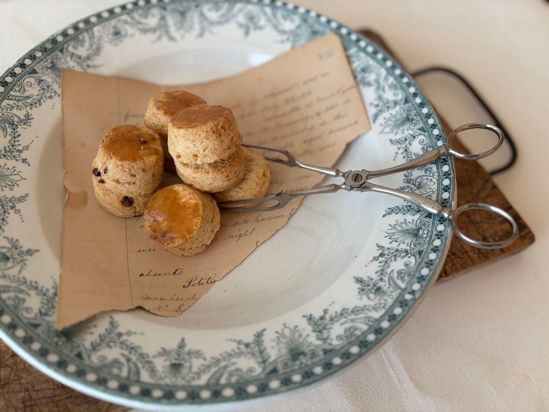 美品　ムーランデルー　美しい草花模様の深皿　フランスアンティーク皿　サンタマン