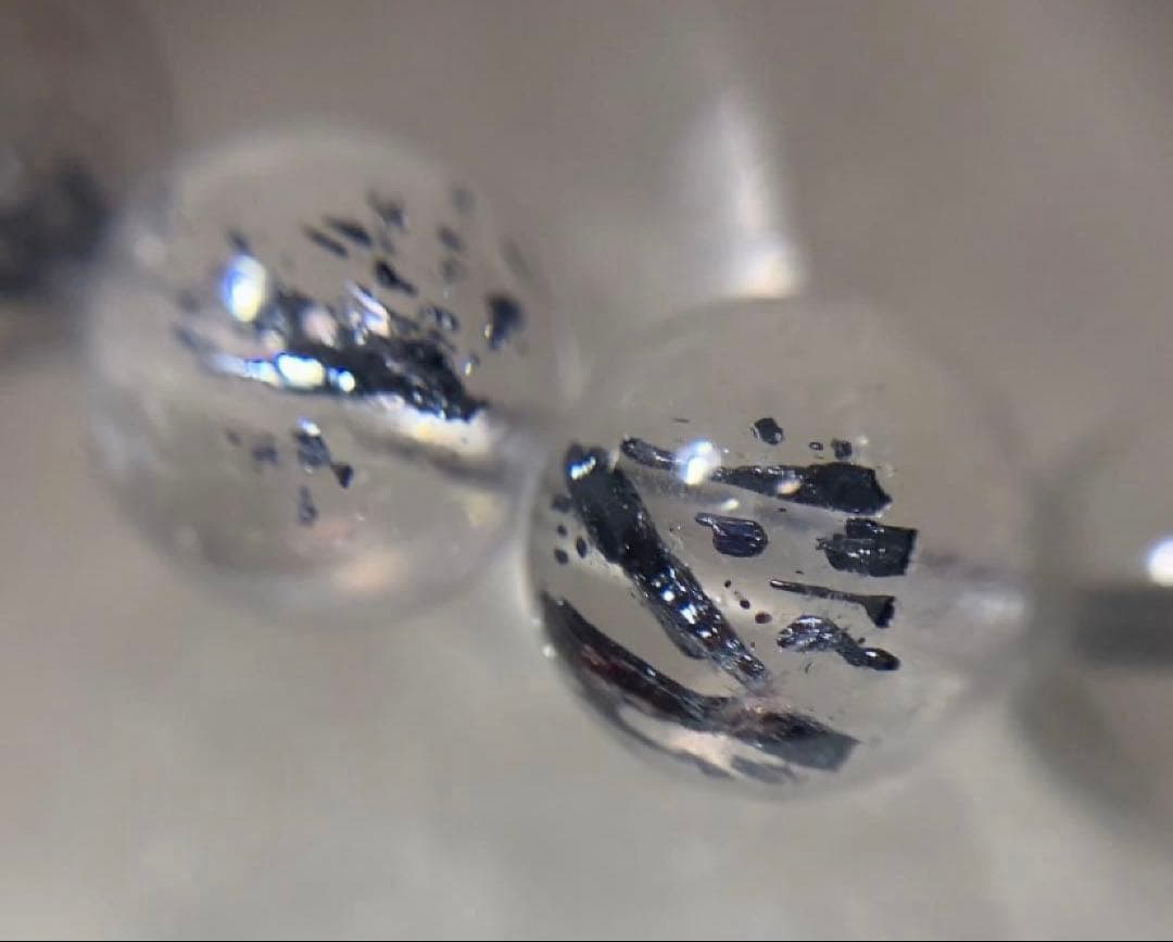 ⭐️極上⭐️スティブナイトインクォーツ　ブレスレット　ブラックプラチナルチルクォーツ