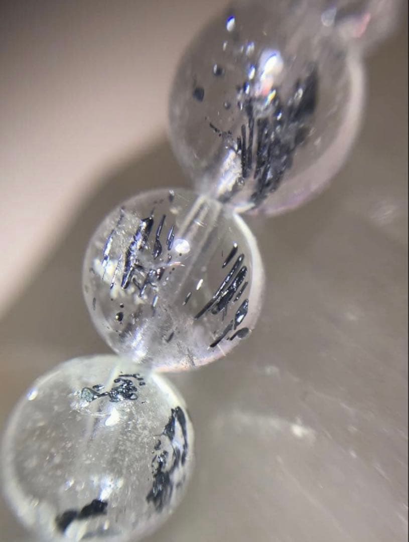 ⭐️極上⭐️スティブナイトインクォーツ　ブレスレット　ブラックプラチナルチルクォーツ