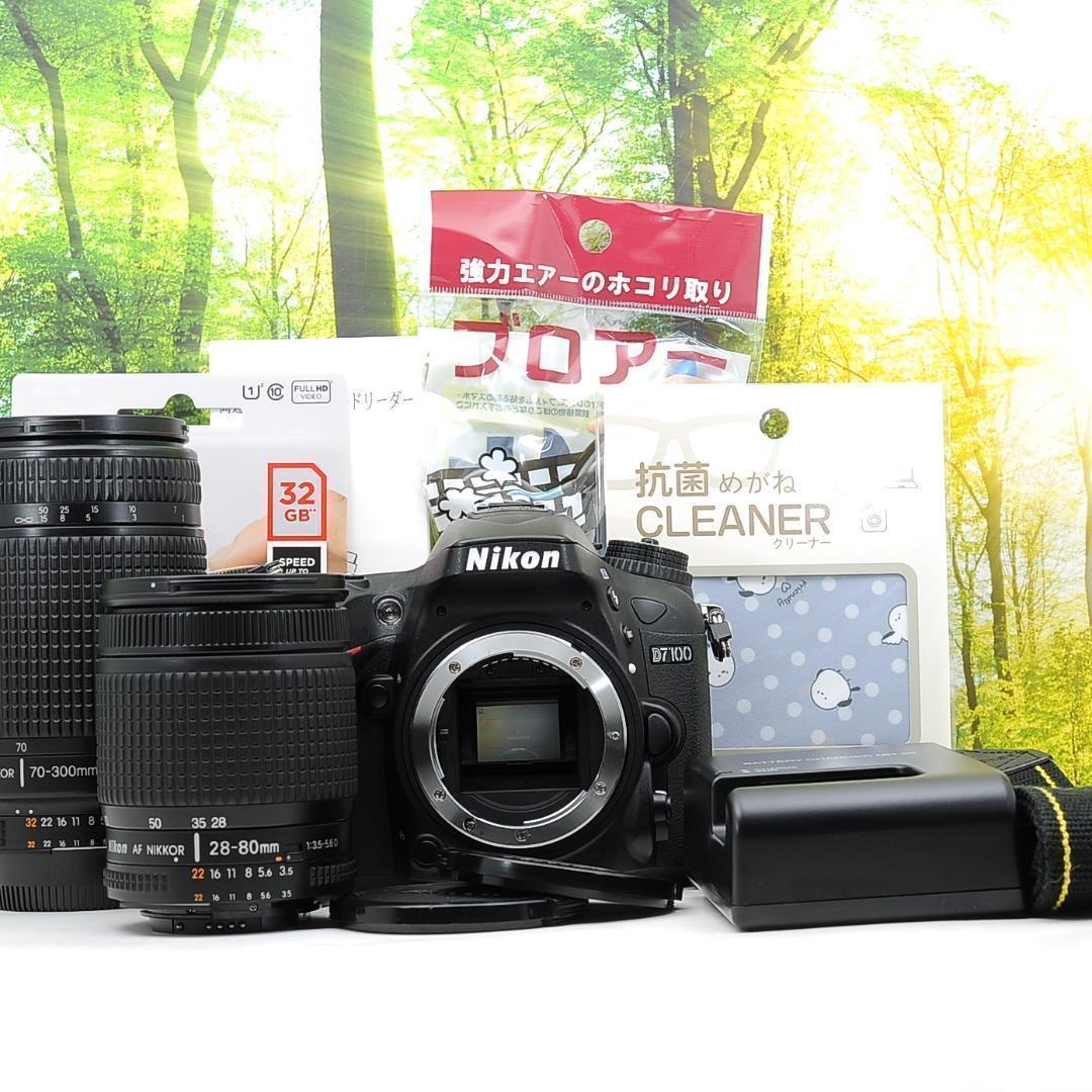 スマホ転送セット☆Nikon D7100 ダブル☆高速AFの一眼レフカメラ