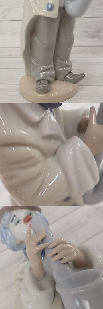 RU-6181リヤドロフィギュリン　ピエロ　2体 サックス　バイオリン音楽隊