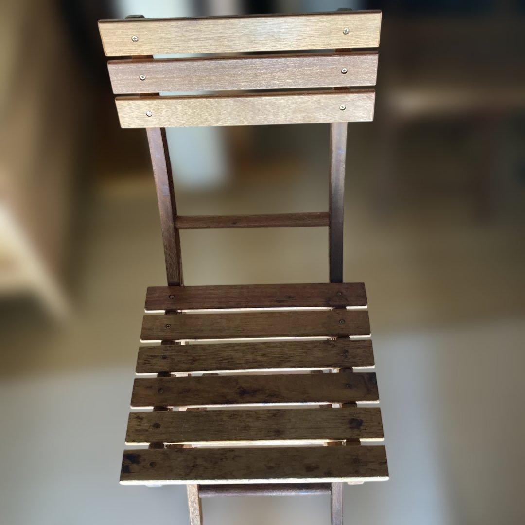 【ACTUS購入】折りたたみ木製チェア×2