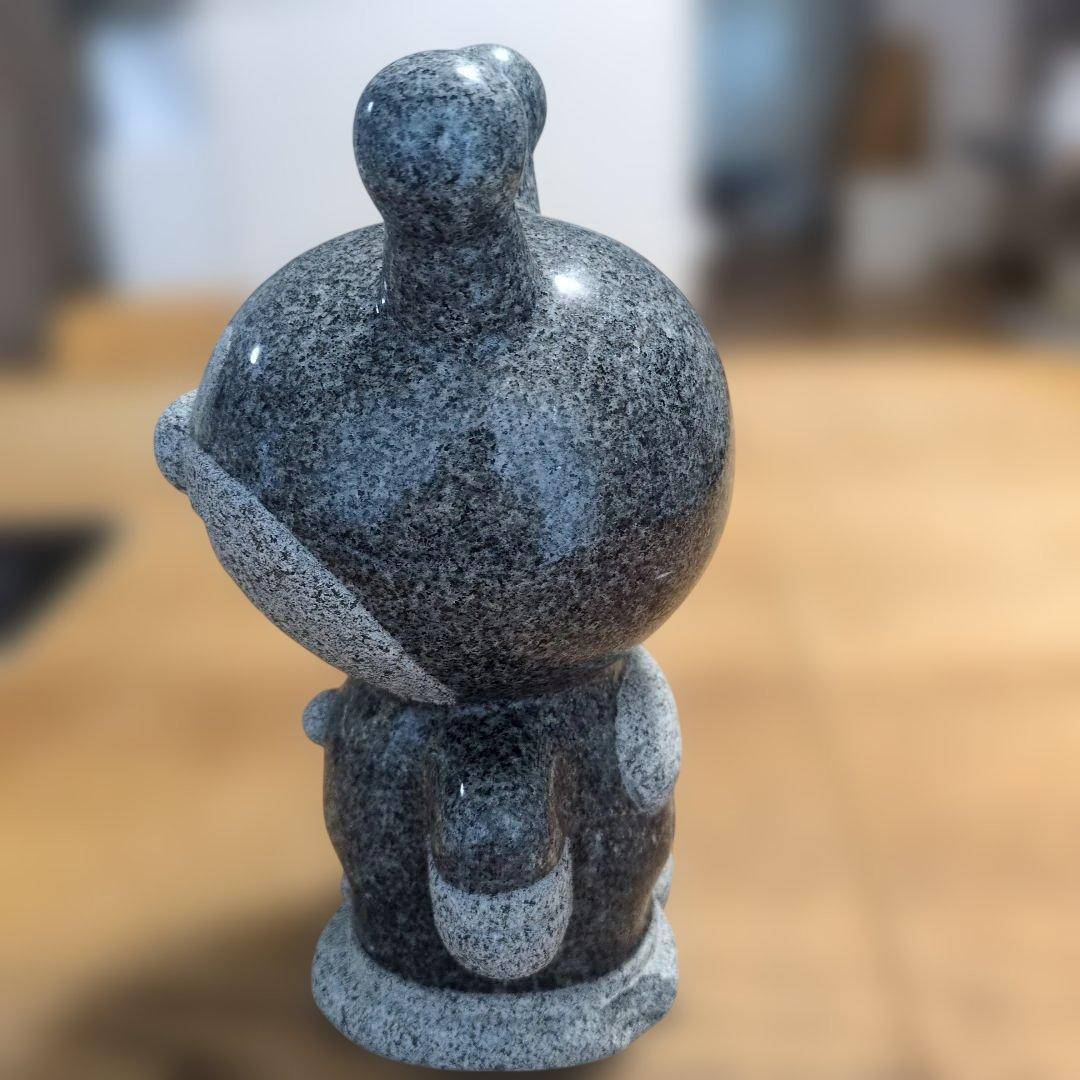 【希少】TAKAO バイキンマン 18㌢　御影石 彫刻 石像