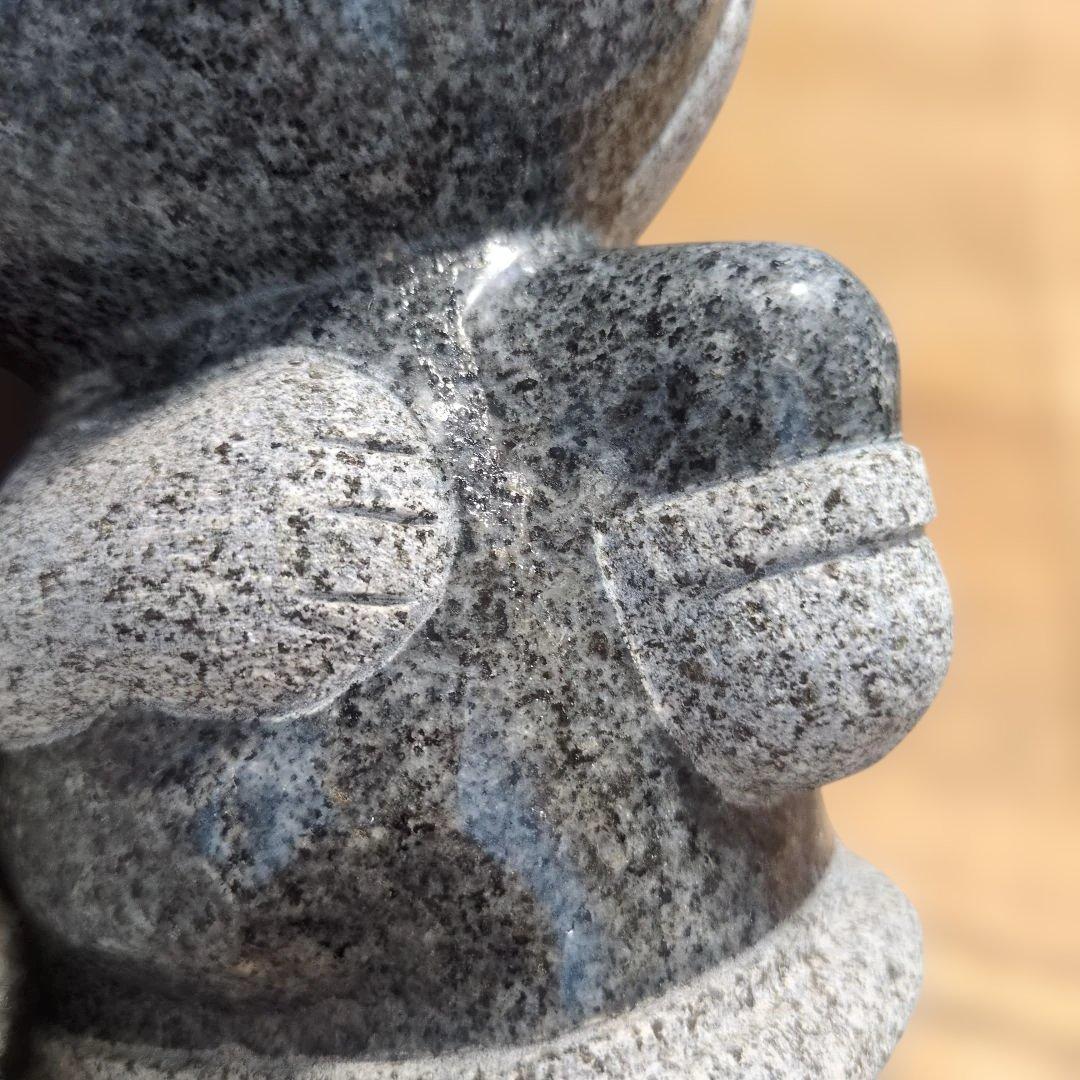 【希少】TAKAO バイキンマン 18㌢　御影石 彫刻 石像