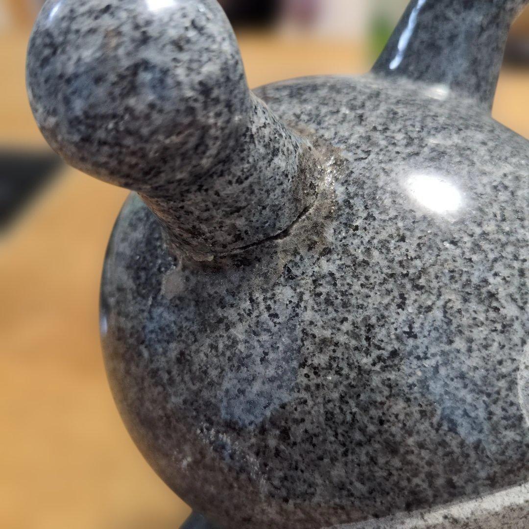 【希少】TAKAO バイキンマン 18㌢　御影石 彫刻 石像