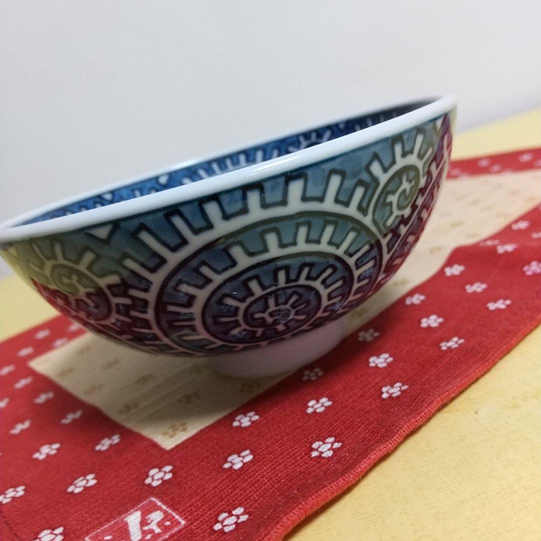 源右衛門窯☆染付章魚唐草濃 飯椀