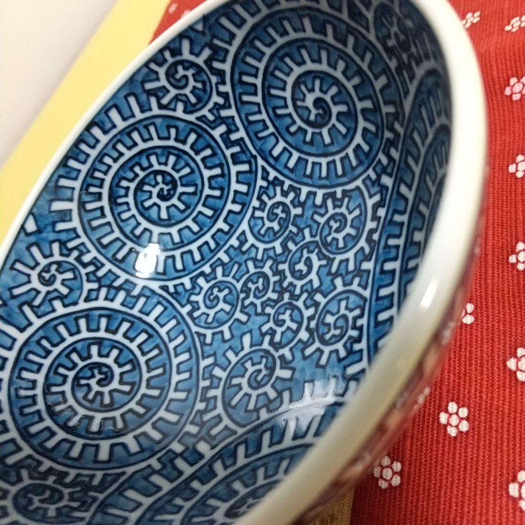 源右衛門窯☆染付章魚唐草濃 飯椀