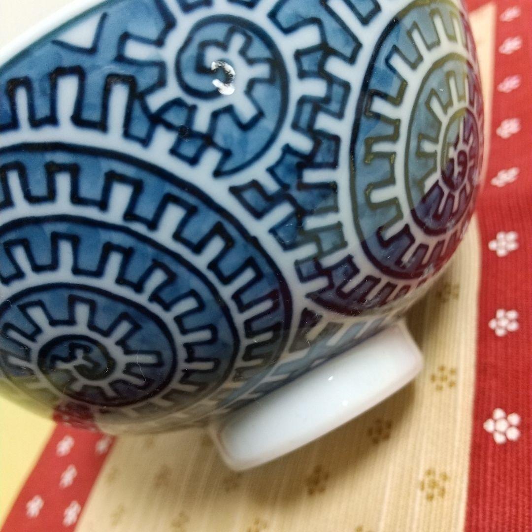 源右衛門窯☆染付章魚唐草濃 飯椀