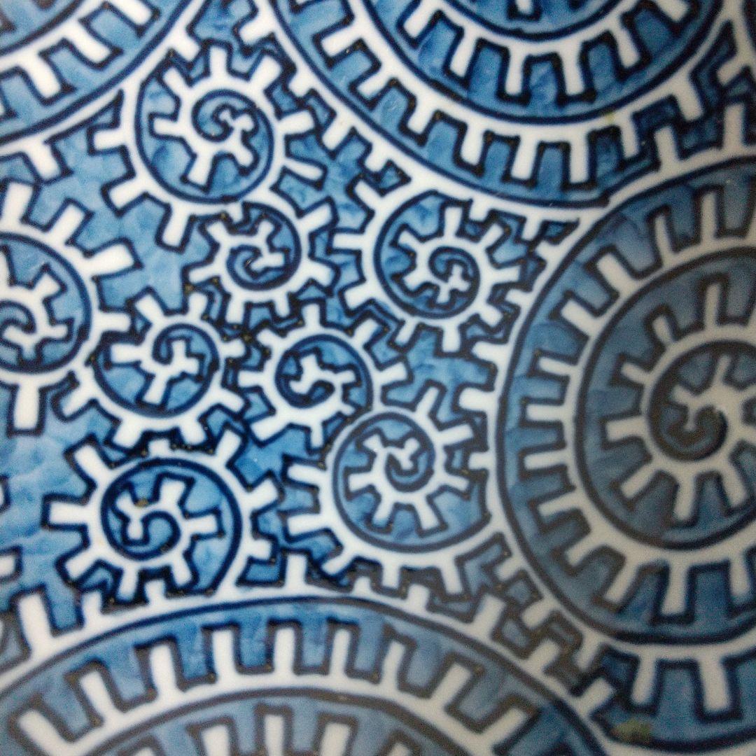 源右衛門窯☆染付章魚唐草濃 飯椀