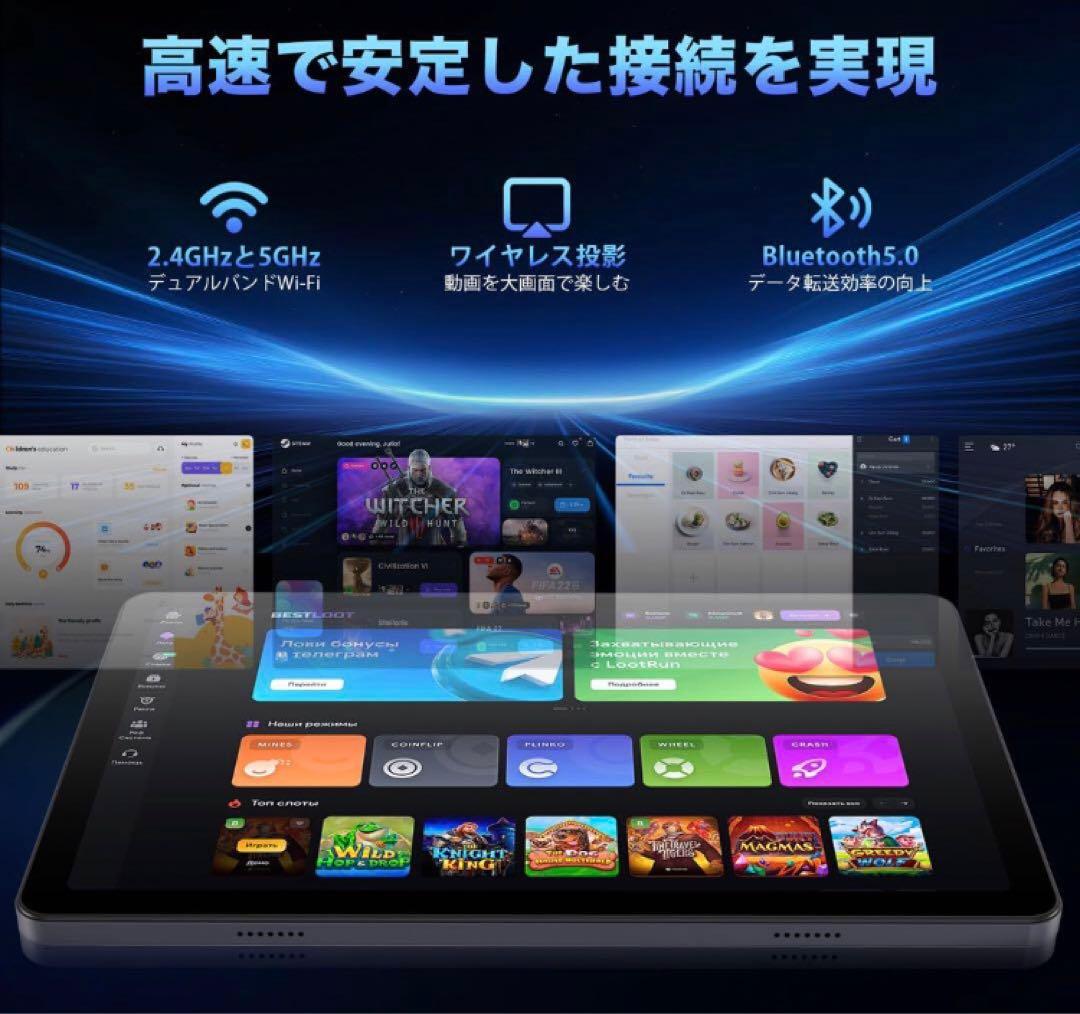 Android15 タブレット 10インチ wi-fiモデル 8コアCPU