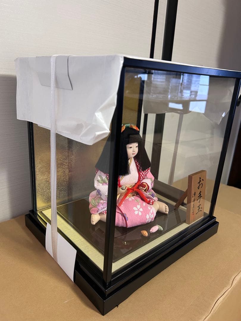 お手玉 人形 ガラスケース入り