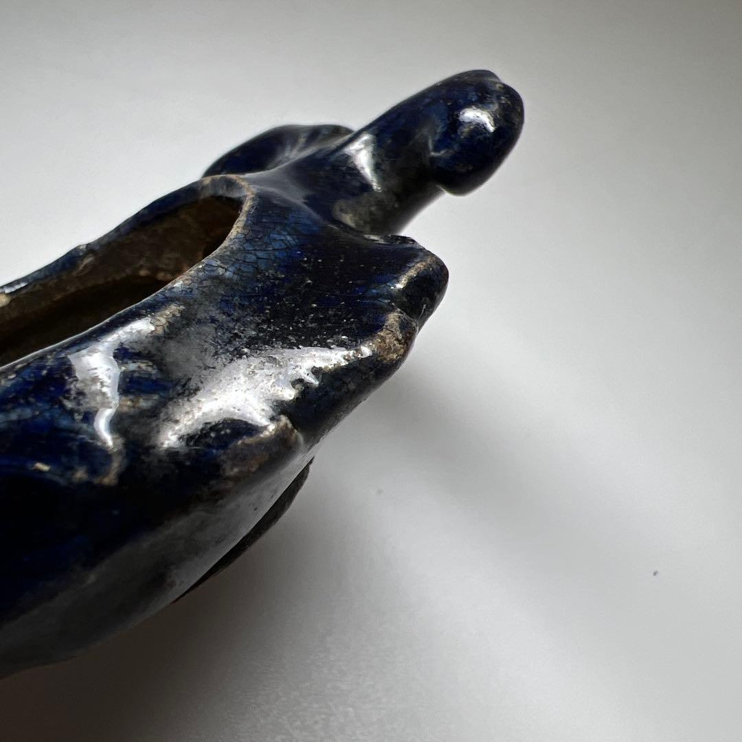 中国清時代　魚文水孟　幅約8㎝　東Y8-0402☆2Fトヒチ