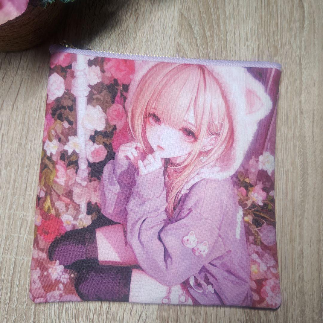 両面パネルフラットポーチ handmade♡