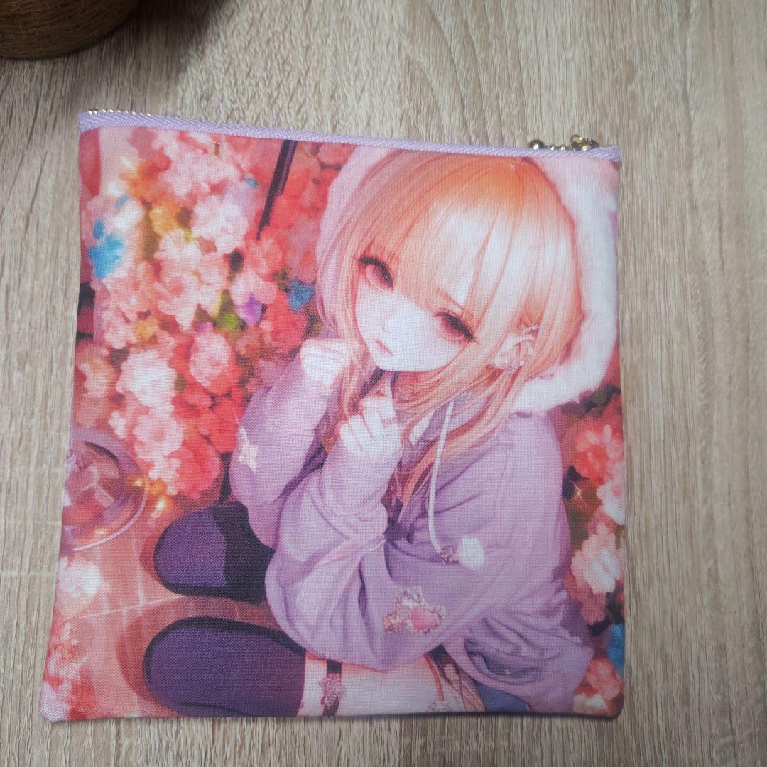 両面パネルフラットポーチ handmade♡