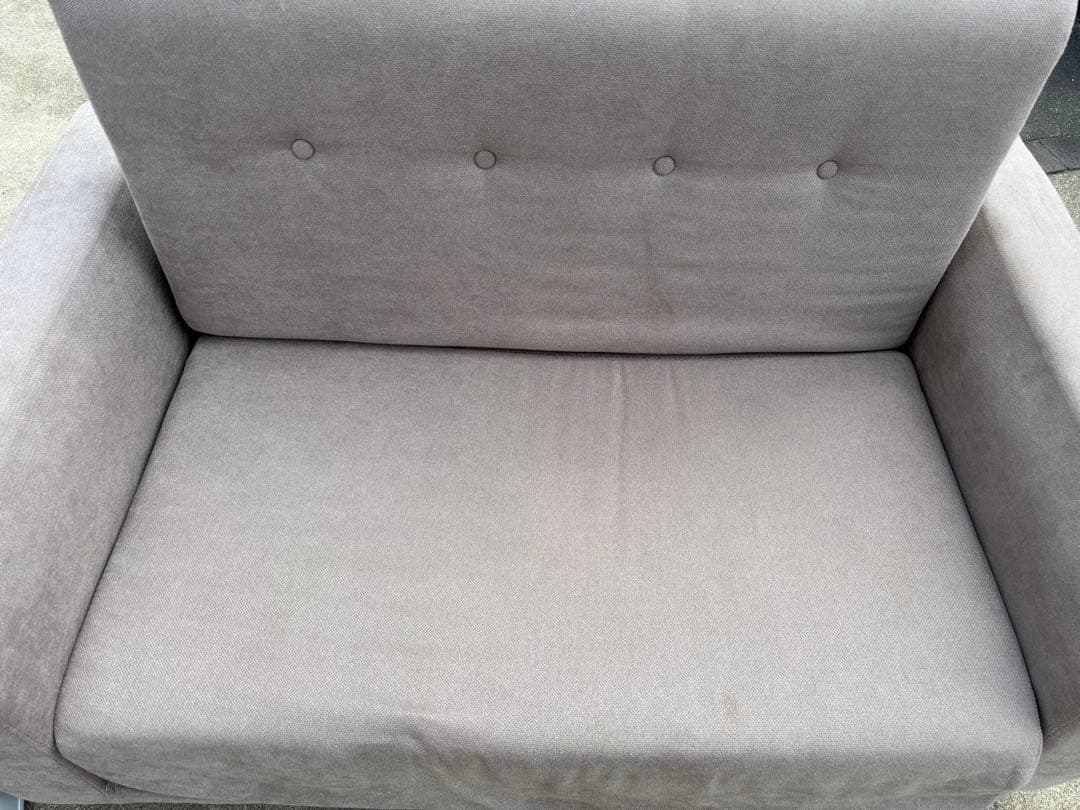 送料無料⭐︎OSJ 2人掛けソファー グレー 折り畳み可能
