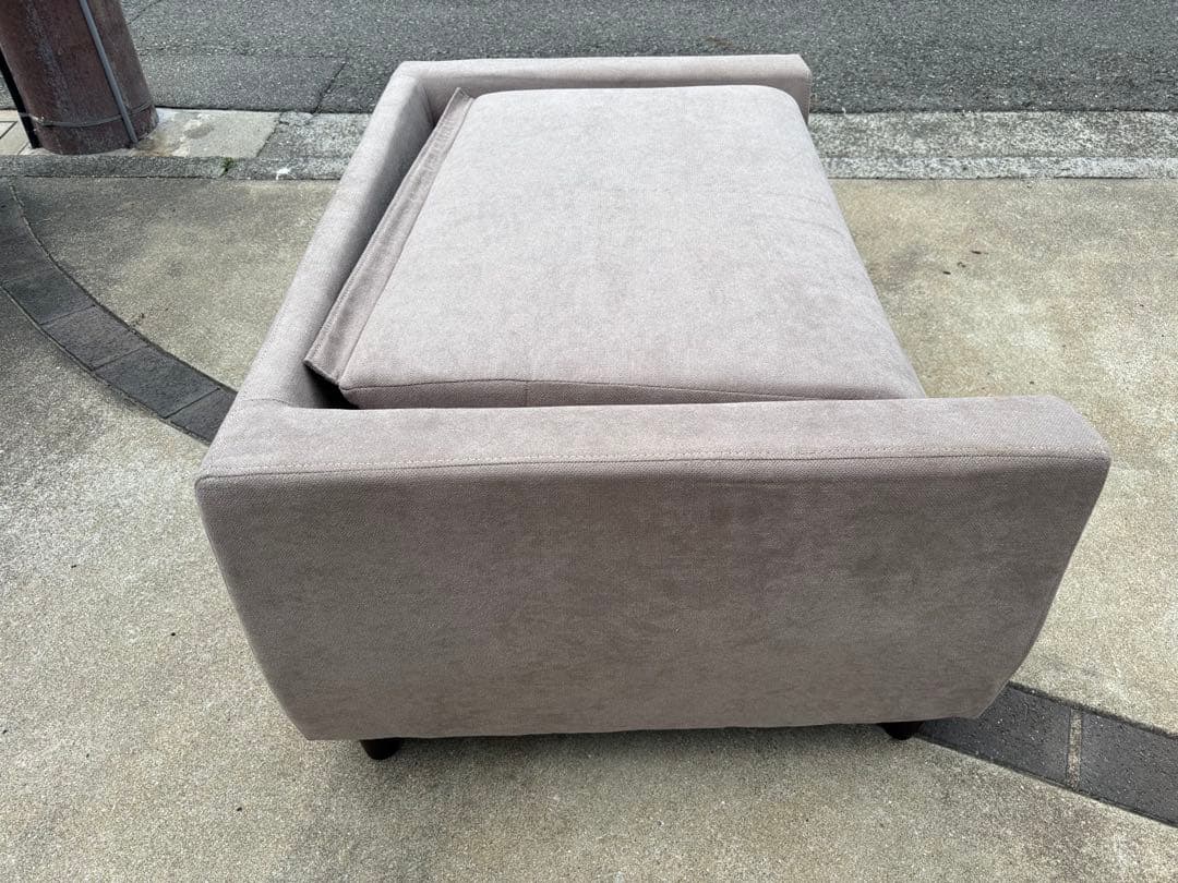 送料無料⭐︎OSJ 2人掛けソファー グレー 折り畳み可能