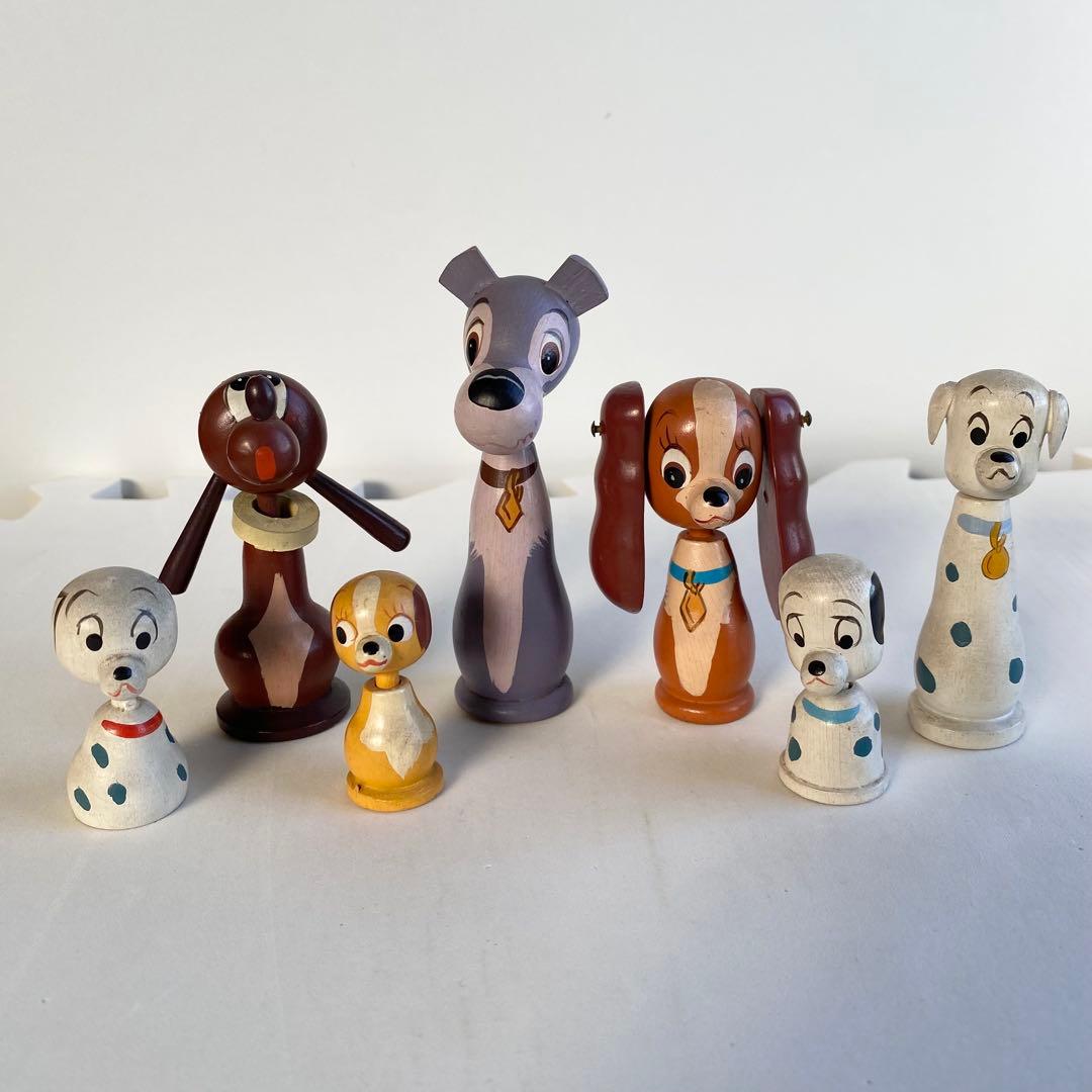 Disney まんがこけし 木製 1970年代 レトロ 15体セット　希少
