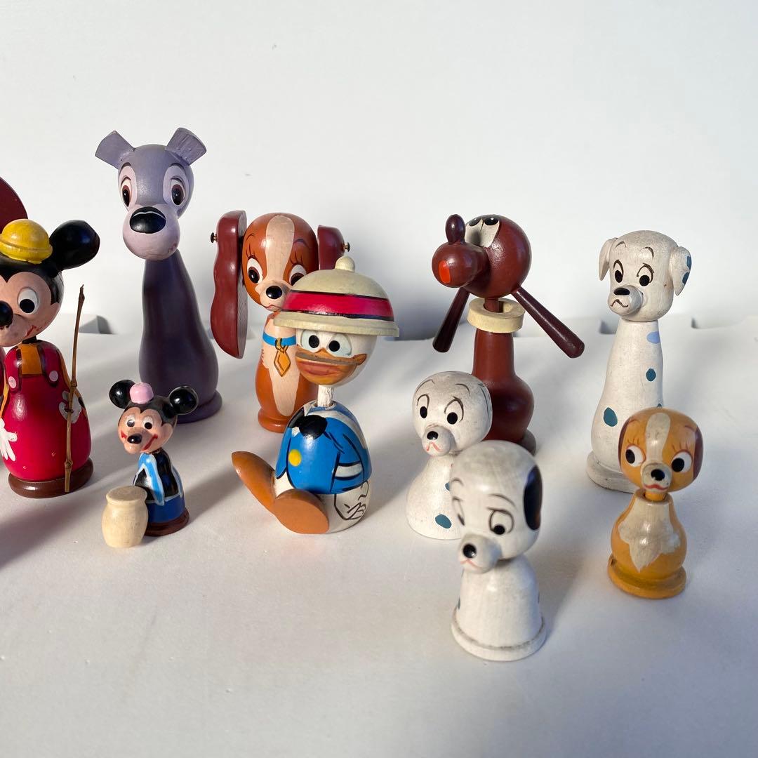 Disney まんがこけし 木製 1970年代 レトロ 15体セット　希少