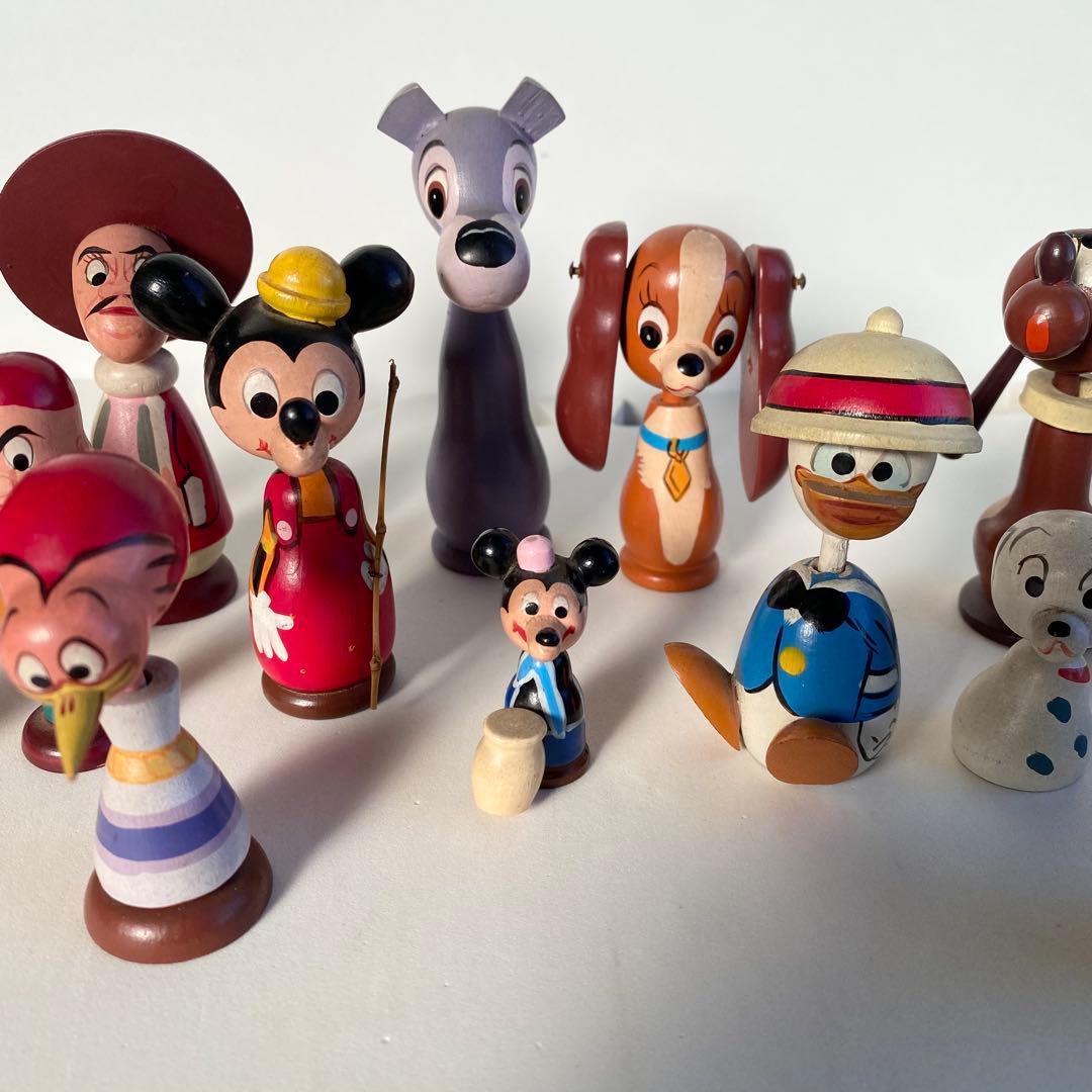 Disney まんがこけし 木製 1970年代 レトロ 15体セット　希少