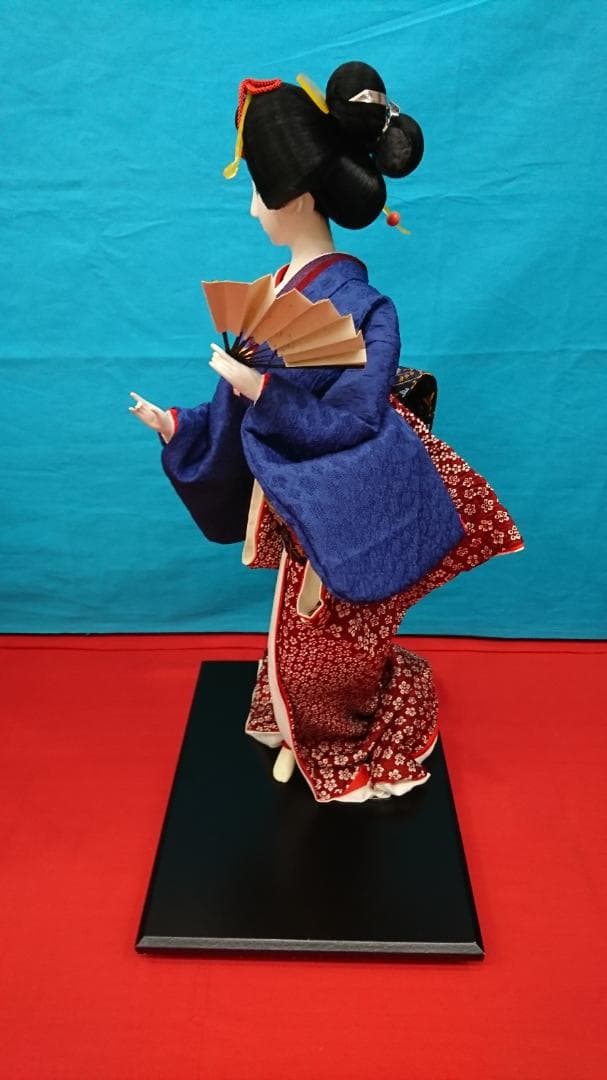 日本人形 舞扇 １２号 両袖ぬぎ しぼり 作札付 にほんにんぎょう 土産品