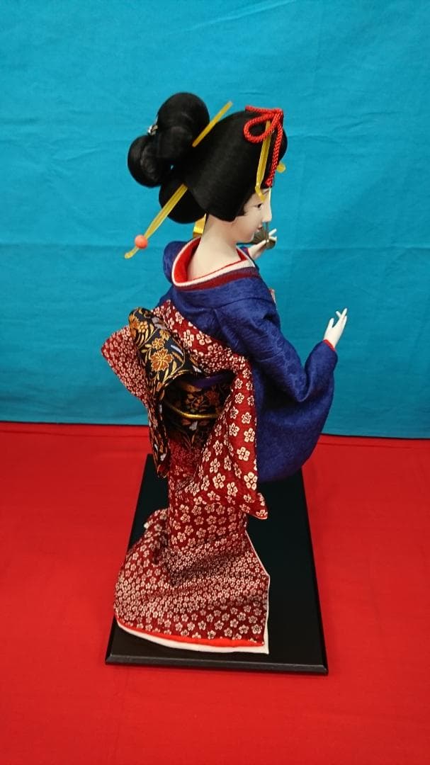 日本人形 舞扇 １２号 両袖ぬぎ しぼり 作札付 にほんにんぎょう 土産品