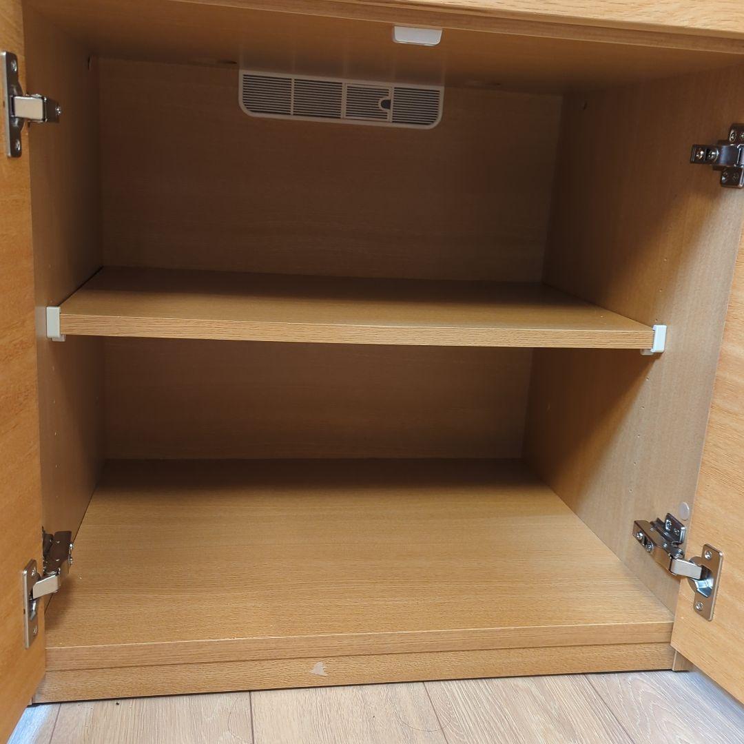 木製収納デスク　リビング学習　2人用　学習机