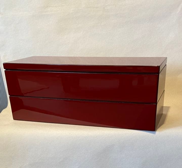 越前漆器■越前塗 オードブル重 花見 重箱 古代朱内黒★国産★天然木・本漆【新品