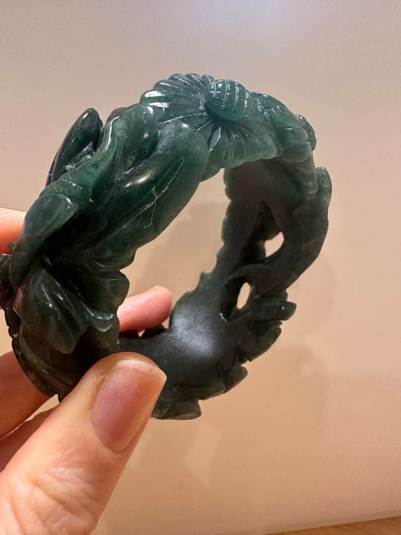 春節祭　花柄バングル　アベンチュリンバングル