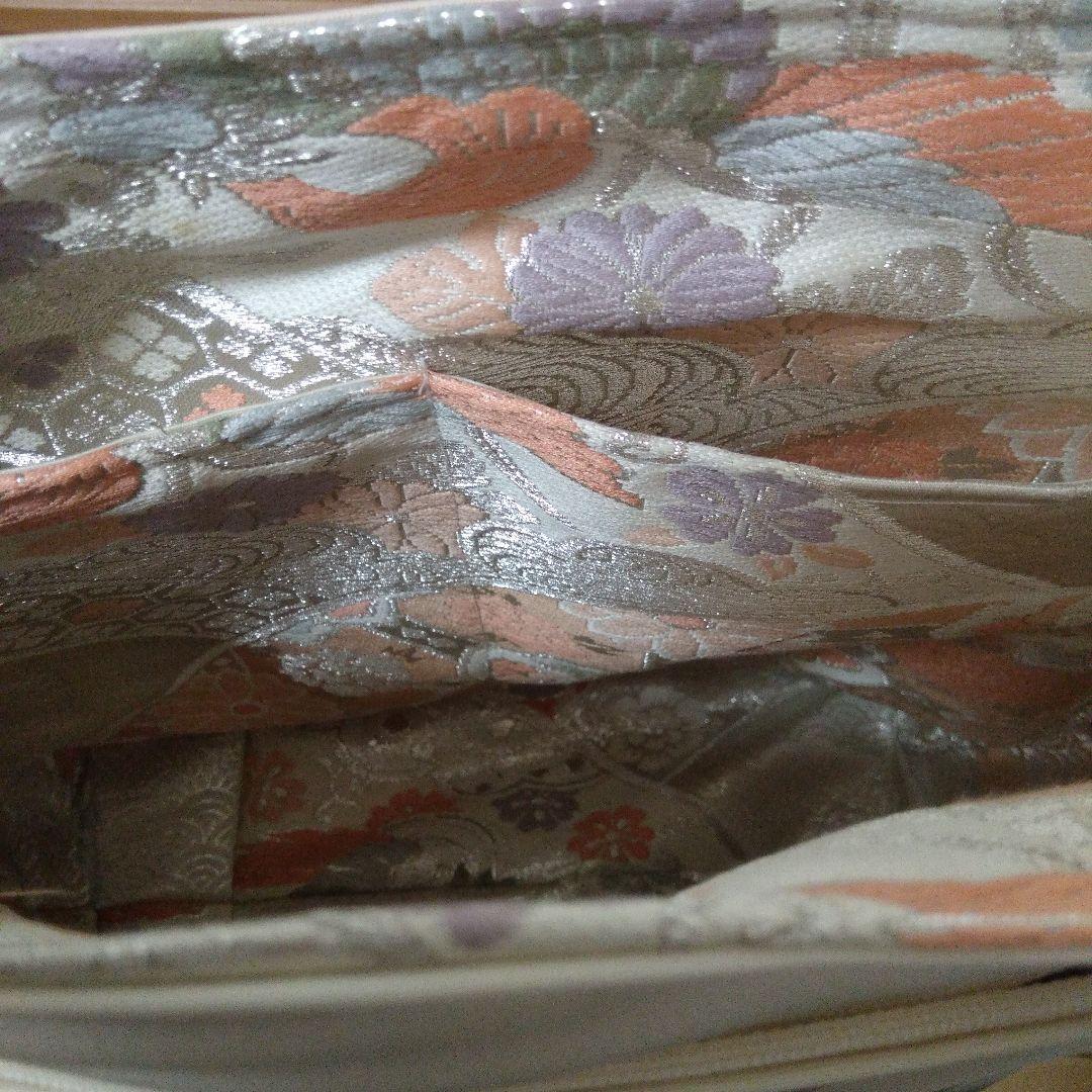 (パンドラ)帯リメイク両面ファスナーポケット付き大きめバッグ2点