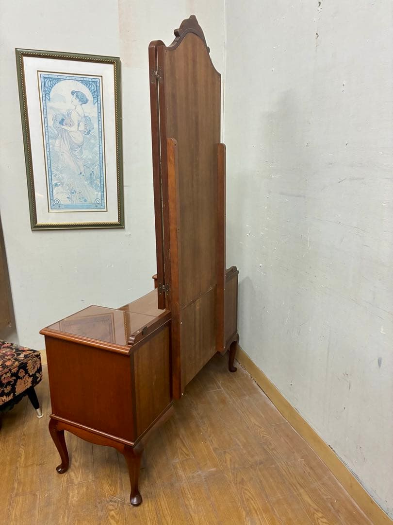 管451☆フランス製☆アンティーク☆ドレッサー☆３面鏡