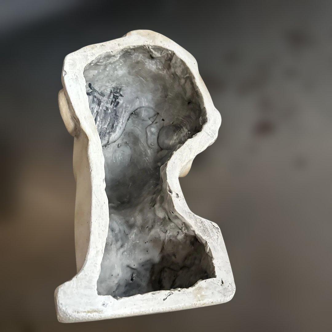 女性の頭部像 石膏製 約30cm