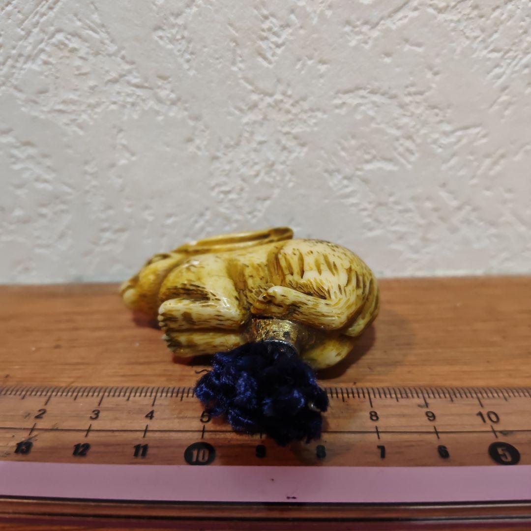 【うさぎ】根付？材質・年代等一切不明 意匠 雰囲気は良い☆ご活用頂ける方に☆