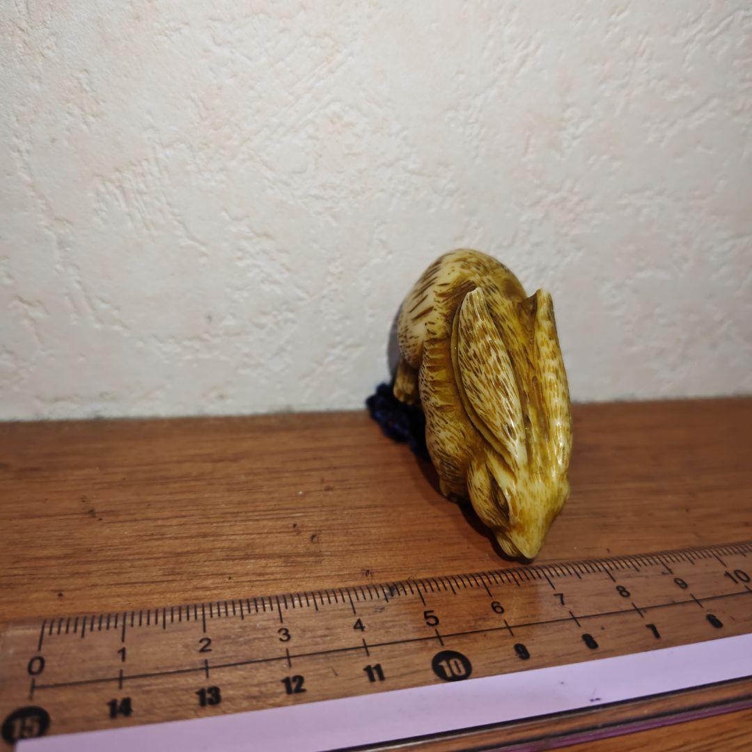 【うさぎ】根付？材質・年代等一切不明 意匠 雰囲気は良い☆ご活用頂ける方に☆