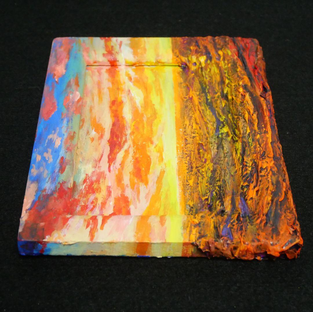 油絵 油彩 油彩画 絵 絵画 ミニ絵画【夕日の海】