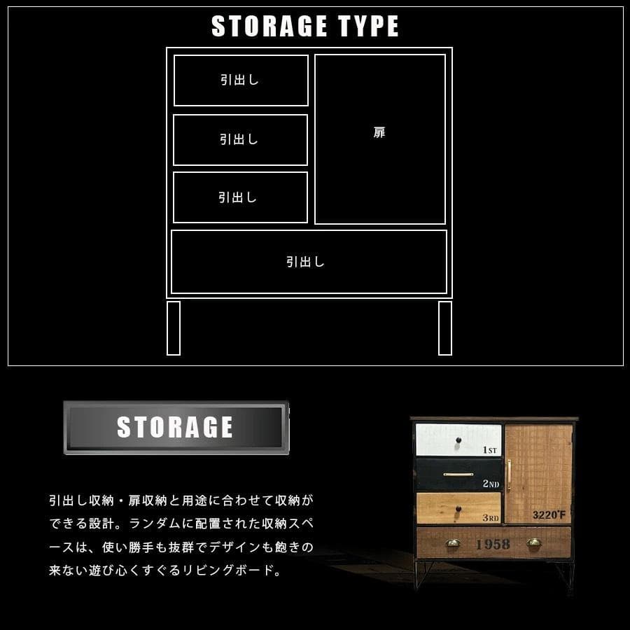 インダストリアル　キャビネット　マルチラック　チェスト　引出　レトロ　ラック　棚