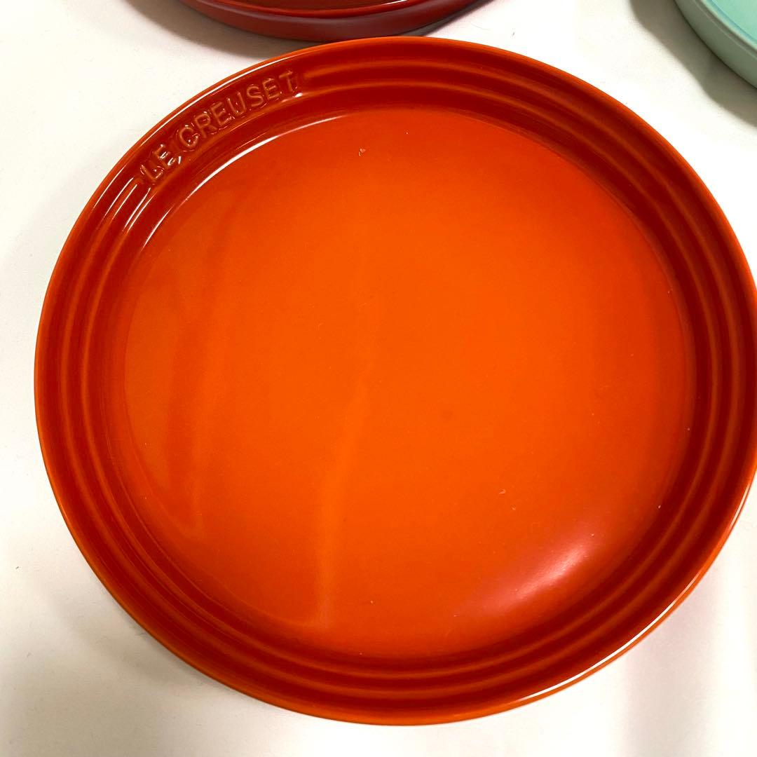 LECREUSET ネオラウンドプレート22cm レインボー　5枚セット