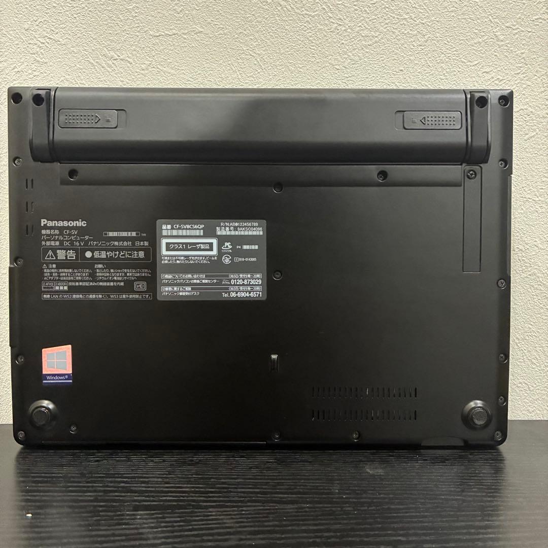 レッツノートSV8 黒　i5 8G SSD Windows11 ブラック　ノート