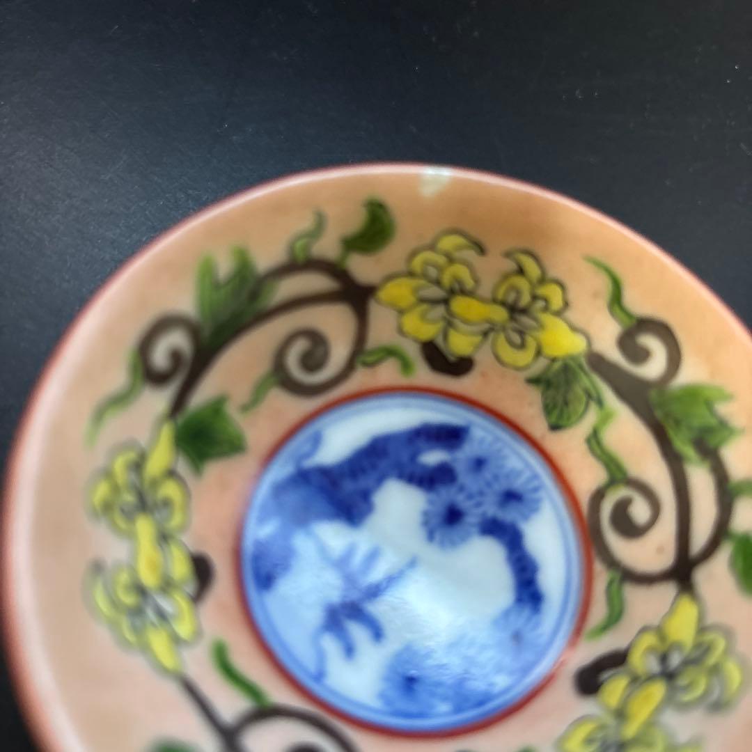 大明成化年製　鬥彩內繪外青花　中国骨董