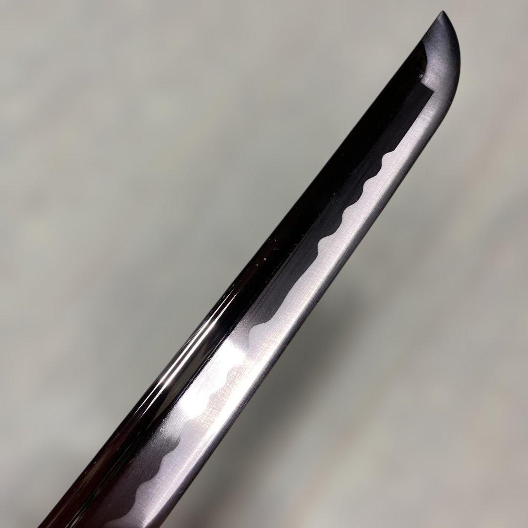 高級居合刀 黒柄 富士昇龍木瓜黒鍔 黒呂鞘