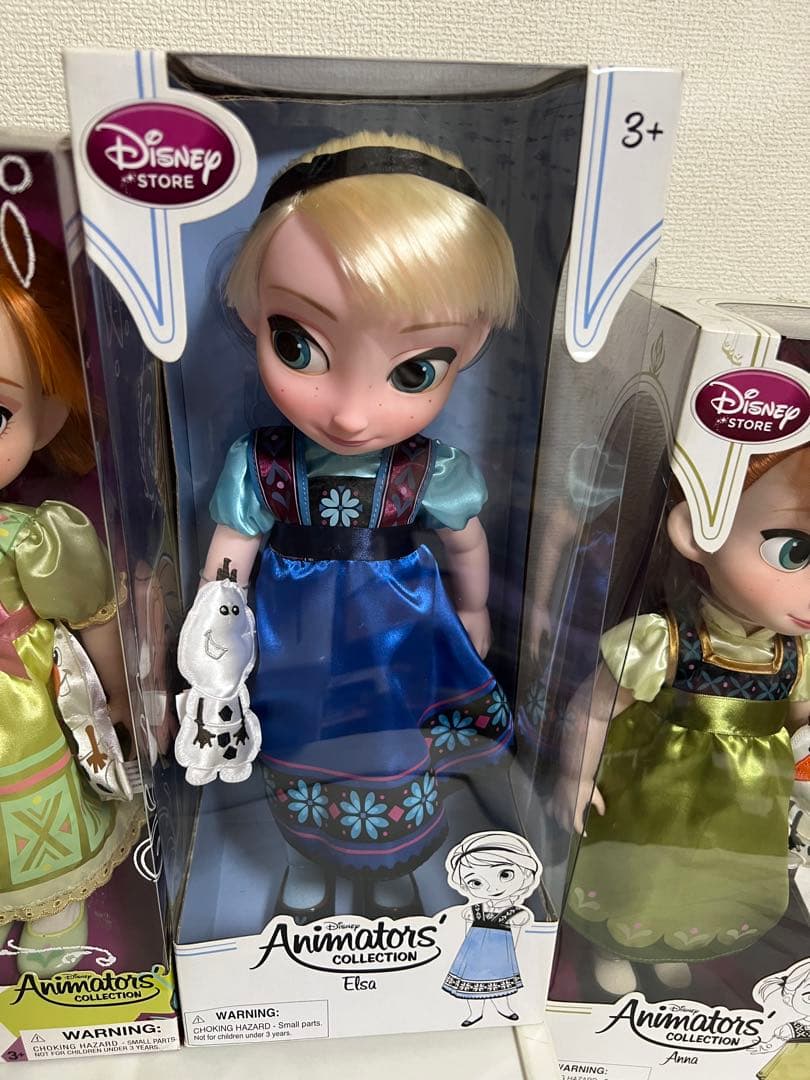 ディズニーアニメータードール人形（アナ、エルサ、クリストフ）新品
