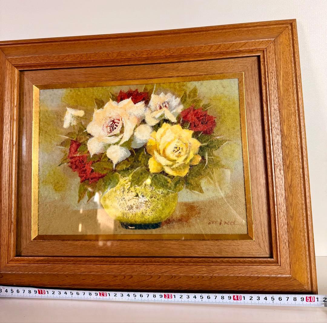 アンティーク ヴィンテージ 花 絵画 杉浦ミカ TT