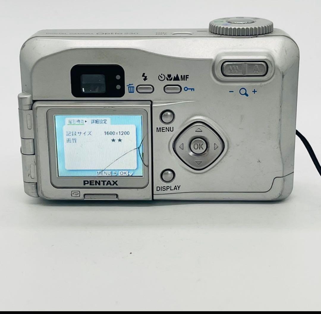 動作確認済み 自撮り可 PENTAX OPTIO 230 デジカメ 単三電池