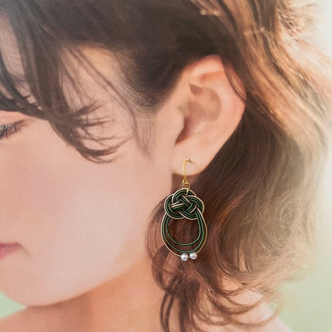 ☆❤️ 水引　パール　和装　洋装　ピアス　イヤリング　ハンドメイド