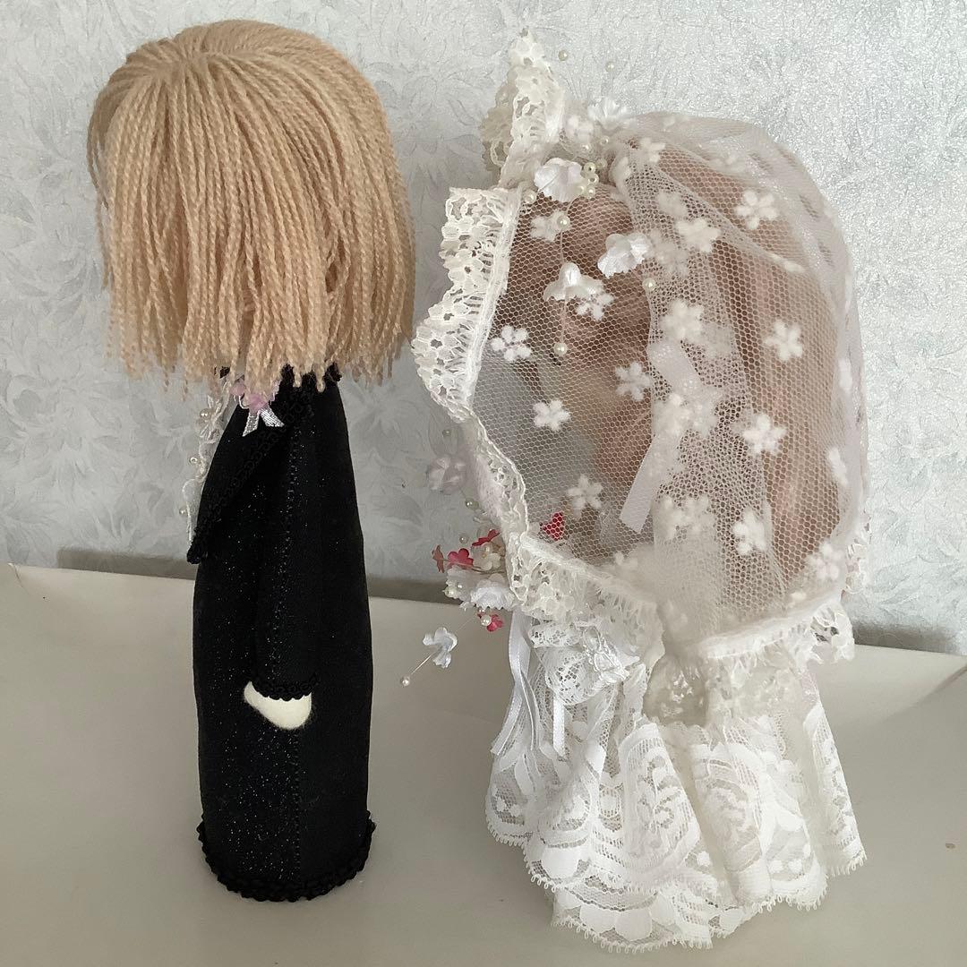 米山京子風　ウエディング　カップル　花婿　花嫁　2人　結婚記念　飾り　置物
