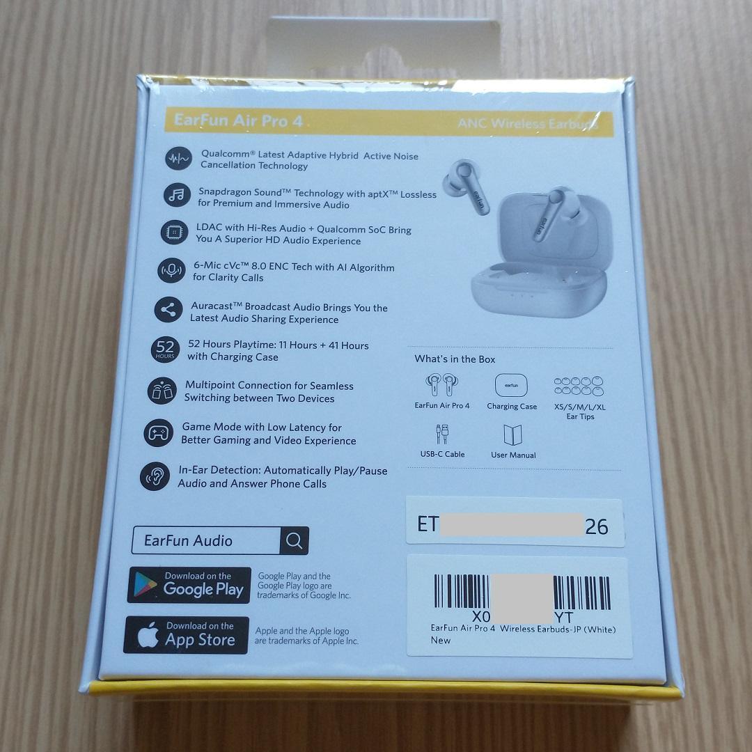 【新品・未開封】EarFun Air Pro 4（ホワイト）