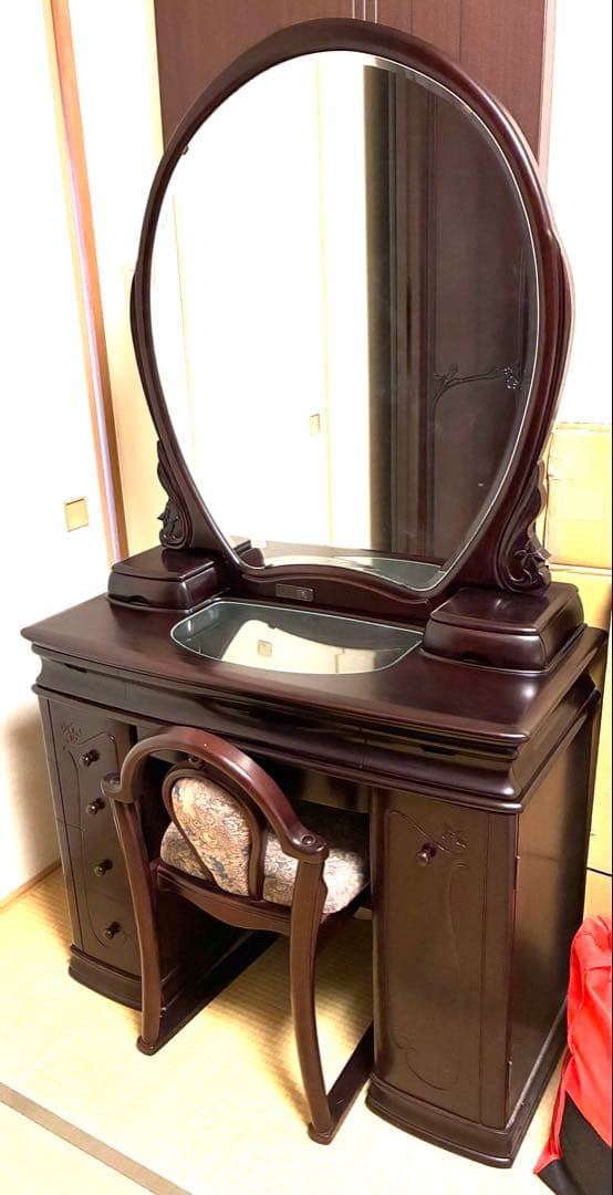 鏡台　ドレッサー　婚礼家具　嫁入り道具　昭和レトロ　鏡台1