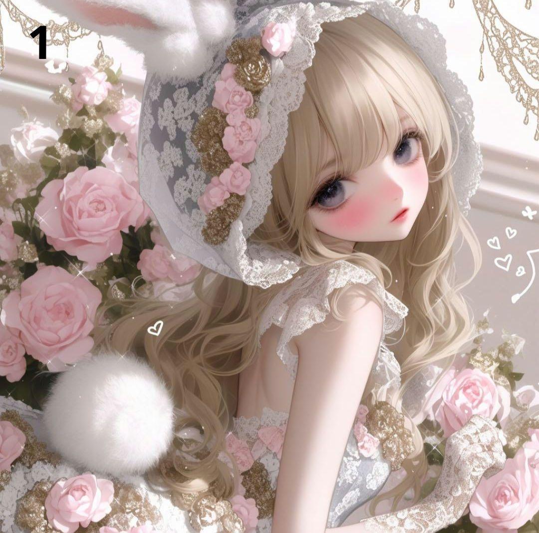 枚数限定パネル ③ 　かわいい女の子パネル生地　ハンドメイド