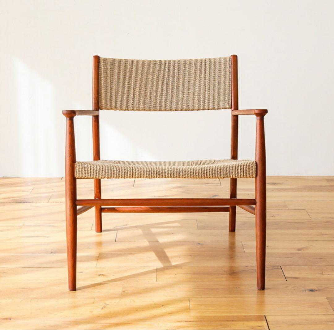 美品 リセノ ラウンジチェア folk ヴィンテージレッド