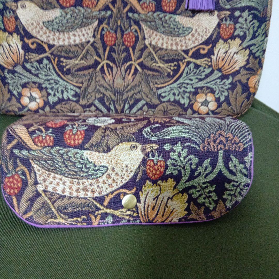 ウイリアム・モリス　いちご泥棒ジャガード　トートバック