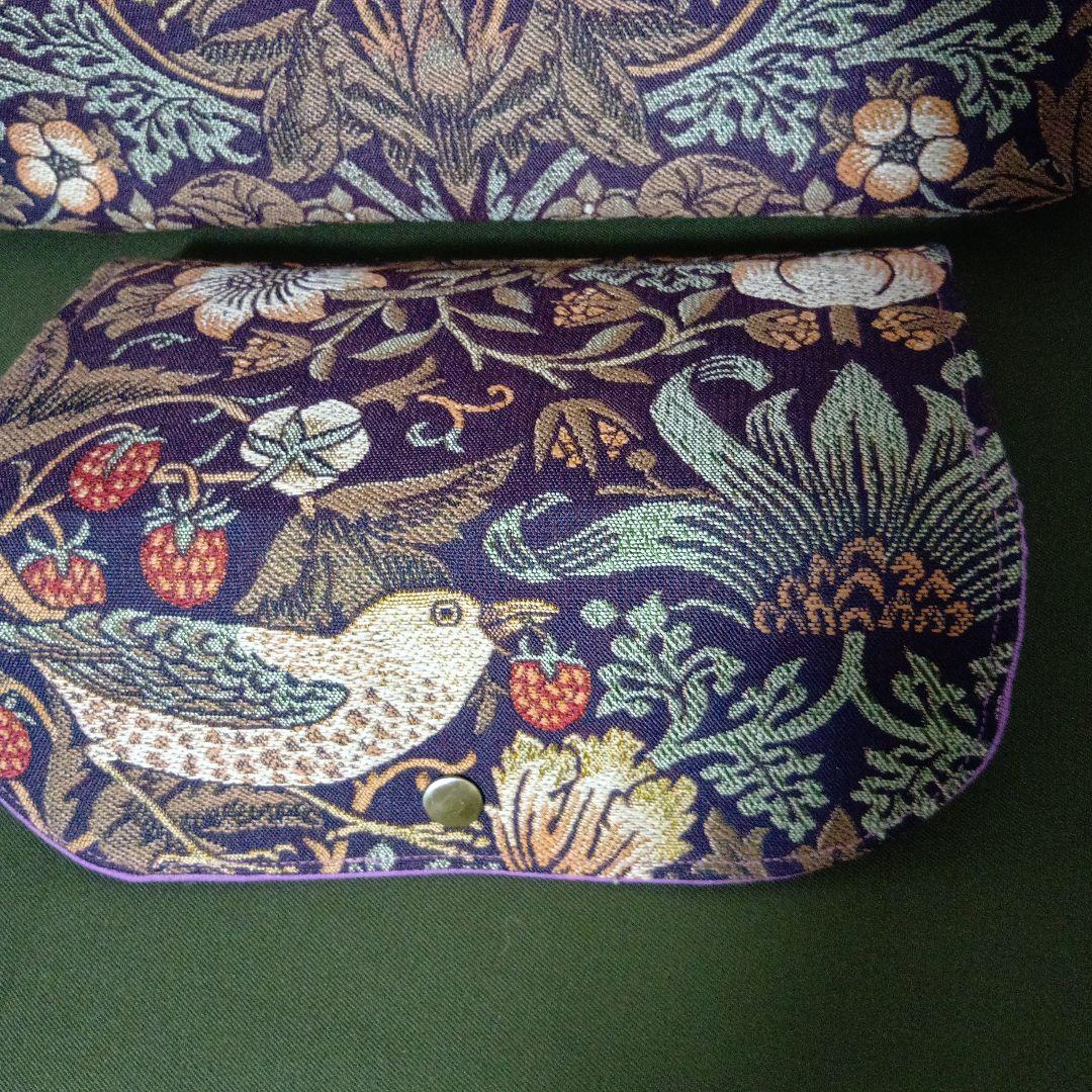 ウイリアム・モリス　いちご泥棒ジャガード　トートバック